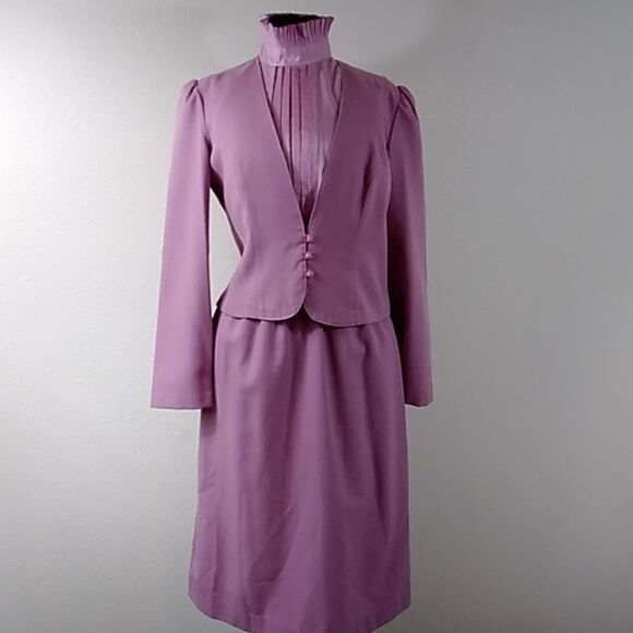 Vintage JCPnny Suit Dress & Jacket Size 10 - Picture 3 of 14
